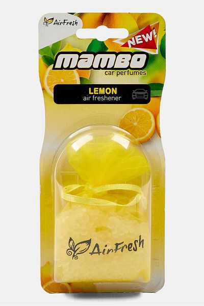 AIR FRESH Mambo Lemon Car Perfumes, Yellow