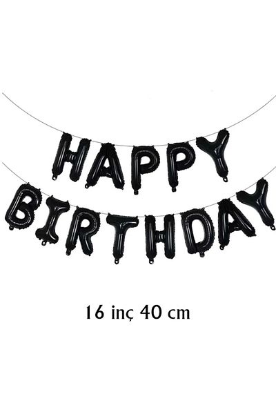 parti pera Football Themed Concept Birthday Balloon Set Black Happy Birthday Foil Balloon Set