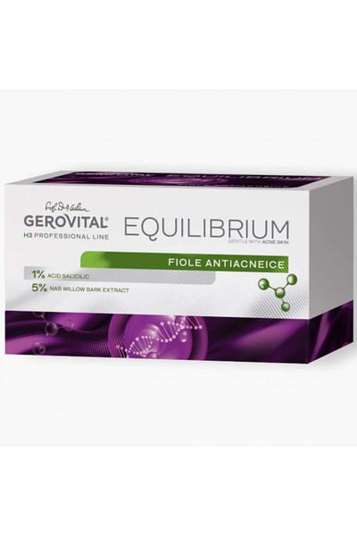GEROVITAL Fiole Antiacneice H3 Equilibrium, 20 buc x 2 ml
