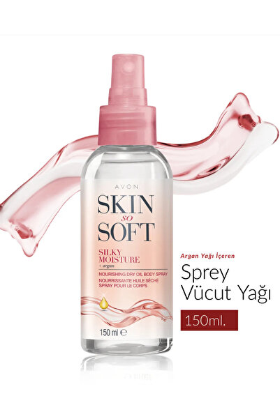 AVON Skin So Soft Silky Nemlendirici Besleyici Kuru Yağ Vücut Spreyi 150ml (1...