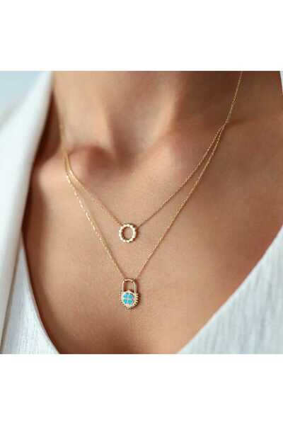 Cherry by Özkonak Kilitli Çelenk İkili Kolye