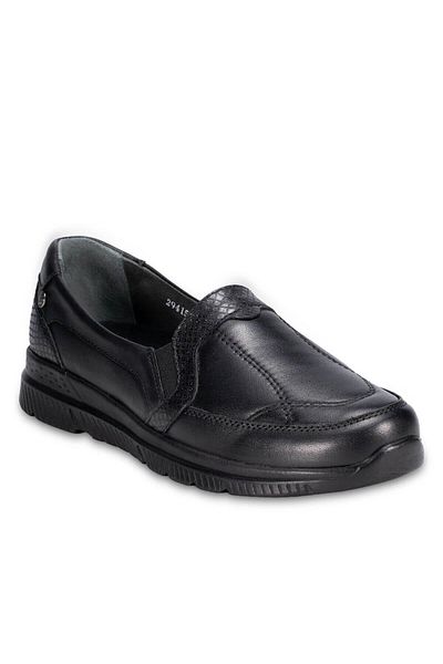 Forelli 29415-g Dilmen Women's Black Leather Shoes