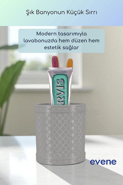 Evene Θήκη οδοντόβουρτσας Βάση οδοντόβουρτσας Βάση οδοντόβουρτσας Γκρι Χρώμα Μοντέλο 90