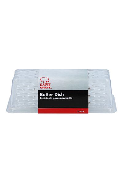 Chef Craft Plastic Butter Dish with Cover 6.75 Inch