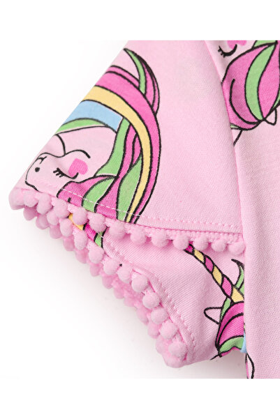 Bonfino All Over Unicorn Printed Dress - Pink