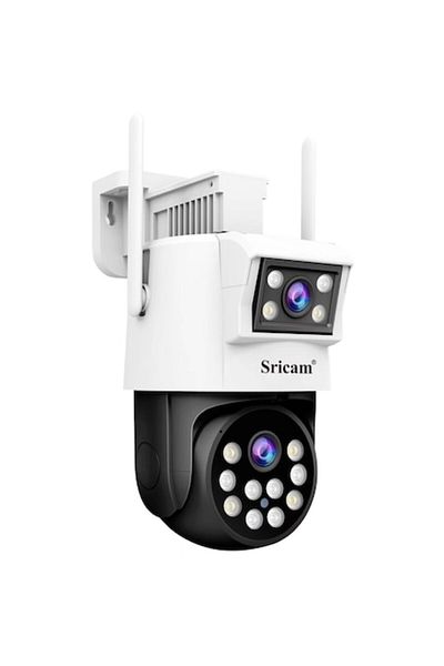 Sricam Camera de supraveghere 9MP WIFI SH048 Plus SriHome, Exterior, UltraHD 4K, Dual-Lens, Night Vi