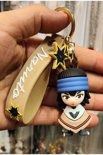 FG KONNİCHİWA سلسلة مفاتيح كرتونية لطيفة على شكل دمية سيارة وحقيبة زينة من ANIME ONE PIECE وNARUTO KEYCHAIN