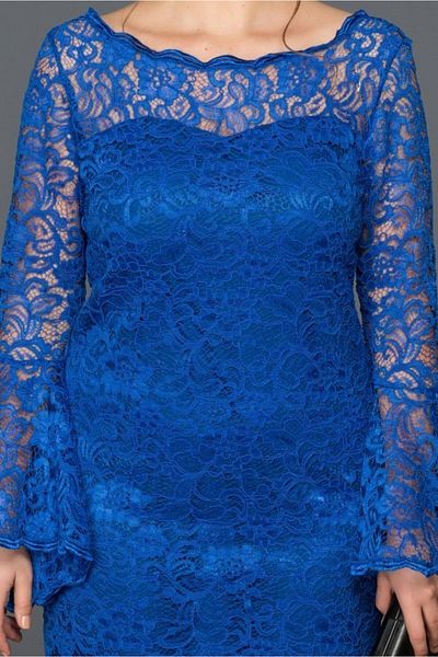 ŞIK VE MUTLU Guipure Lace Plus Size Evening Dress