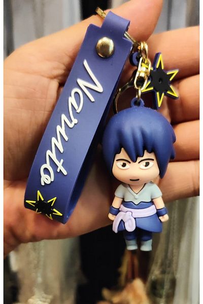 FG KONNİCHİWA سلسلة مفاتيح كرتونية لطيفة على شكل دمية سيارة وحقيبة زينة من ANIME ONE PIECE وNARUTO KEYCHAIN