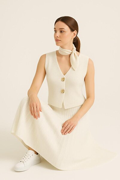 AGD COLLECTİON Vest Skirt Suit