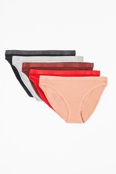 Calvin Klein , Chiloți hipster din bumbac cu logo - 5 perechi, roșu, alb, negru, XL