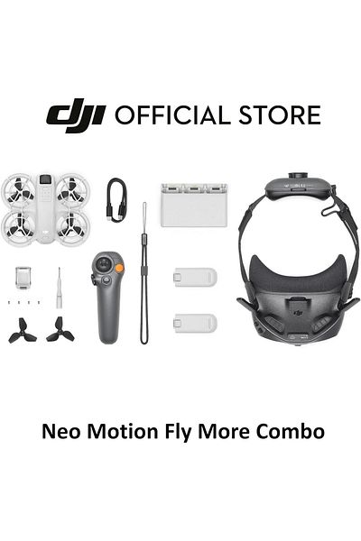 DJI مجموعة Neo Motion Fly More، طائرة بدون طيار صغيرة مزودة بكاميرا 4K UHD للبالغين