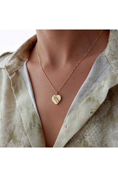 Cherry by Özkonak Başak Desen Kalp Kolye