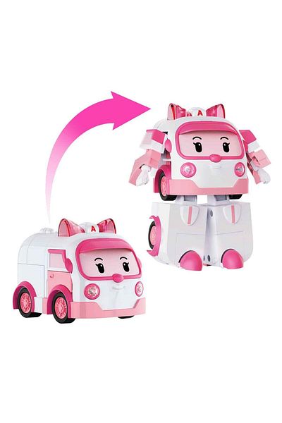 Robocar Poli Robocar Poli Large Transforming Robot Amber with Sound and Light