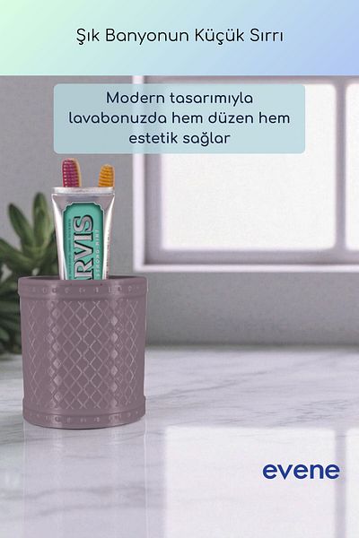 Evene Θήκη οδοντόβουρτσας Βάση οδοντόβουρτσας Βάση οδοντόβουρτσας Ματ Μωβ Χρώμα Μοντέλο 90