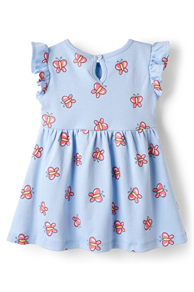 Bonfino Bonfio Butterfly Printed Dress with Bloomers - Blue