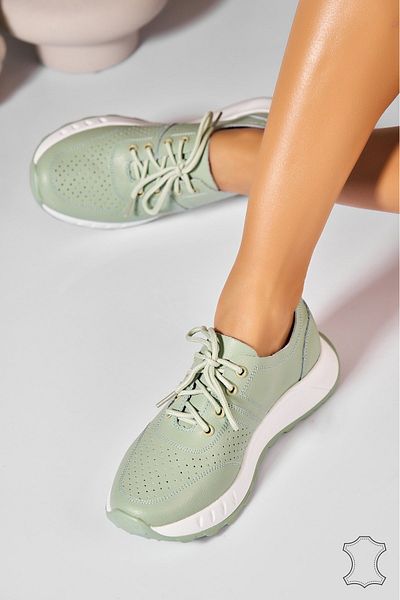 Joana Green Katana Genuine Leather Sneakers