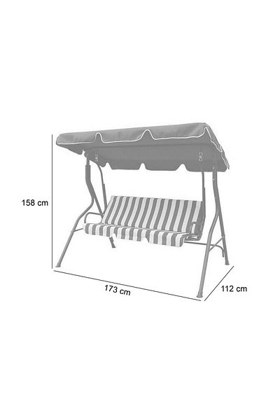 Mercaton Garden Swing, Green, 173x112x158 cm, Garfield