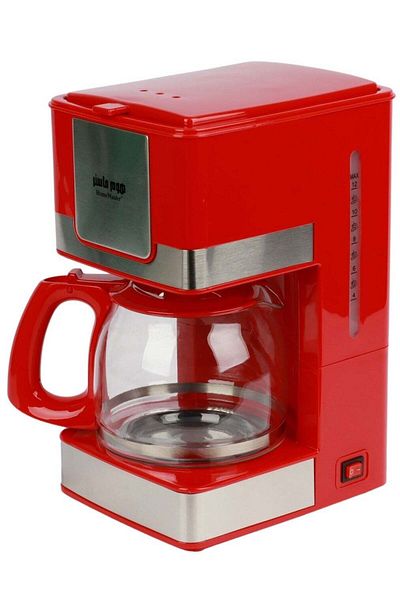 HOME MASTER Electric Coffee Maker - 10-12 Cup Capacity, Detachable Washable Filter, Water Indicator,