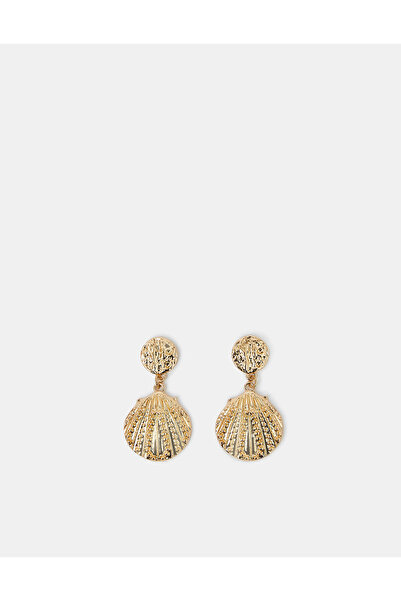 Accessorize Deniz Kabuğu Küpe Gold