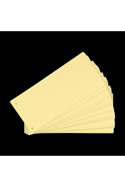 Oxford Divizoare din carton 10,5 x 24 cm, 190 g/m², 2 găuri pe lățime, set de 100 de coli, culoare galbenă