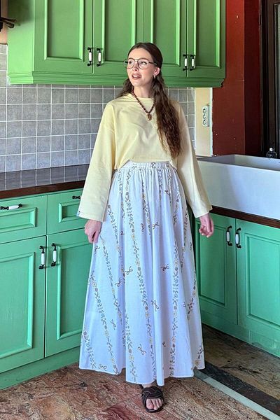 Ceylan Otantik Kurdale Detail Balloon Skirt