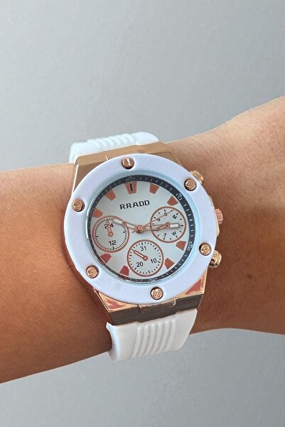 TAKIŞTIR White Color Women's Watch with Silicone Cord