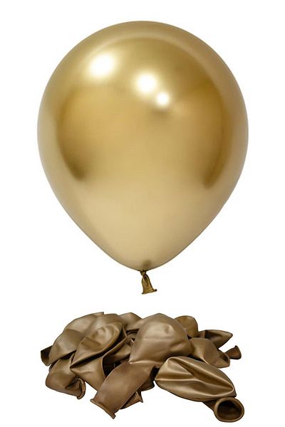 Patladı Gitti 18 Inch Chrome Gold Jumbo Large Size Balloon 45 cm