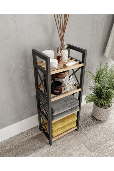 messer MİNİ 4 KATLI DEKORATİF BANYO RAFI PEÇETE HAVLU AKSESUAR