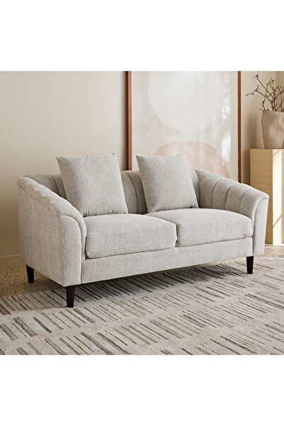 Home Box Zeta 2-Seater Fabric Sofa with 2 Cushions