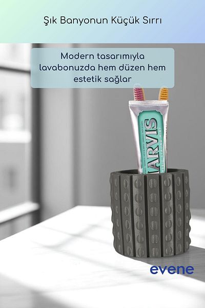 Evene Θήκη οδοντόβουρτσας Βάση οδοντόβουρτσας Βάση οδοντόβουρτσας Σκούρο γκρι Χρώμα Μοντέλο 91