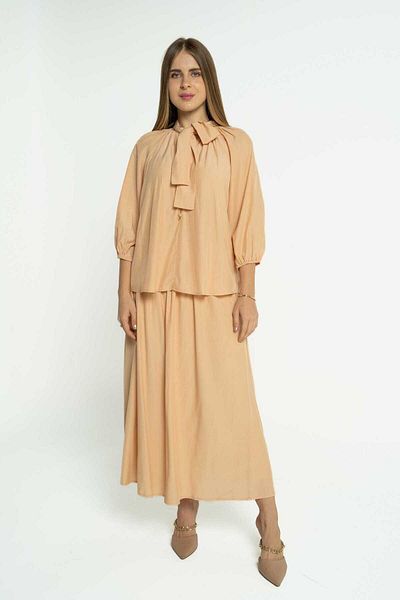 mica Solid Midi Flared Skirt