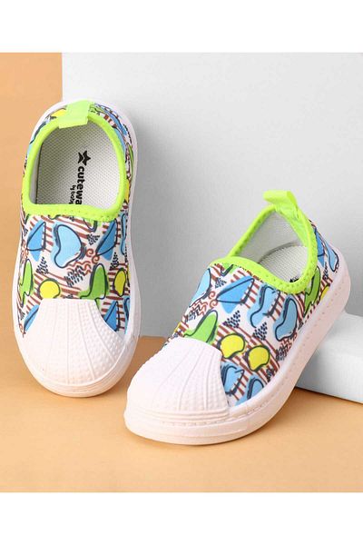 Cute Walk by Babyhug Cute Walk by Babyhug Slip On Casual Shoes with Abstract Print - Multicolor