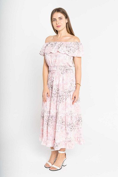 mica Floral High-Waisted Midi Skirt