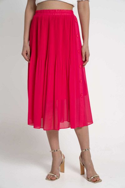 mica Women's High-Waisted Sheer Midi Skirt