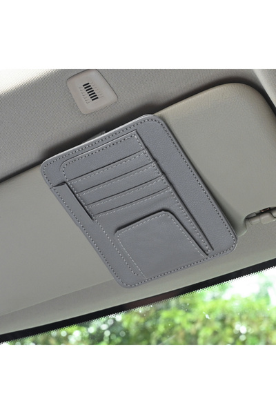 Choice منظم واقي الشمس الرمادي للسيارة، متعدد الجيوب، لتخزين بطاقات العمل، حا...