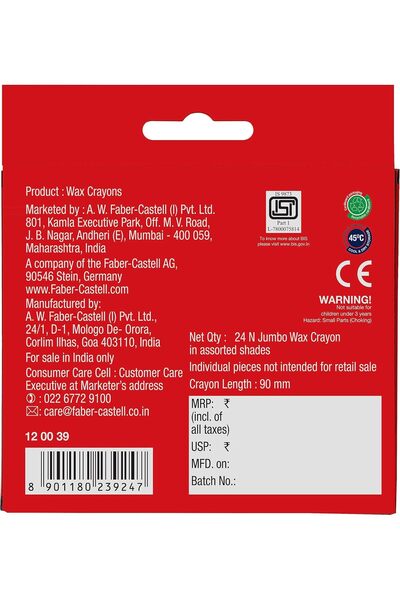 Faber Castell 24 Piece Multicolor Colored Pencils Set in Box for Artist Kids Drawing Painting Art Supplies