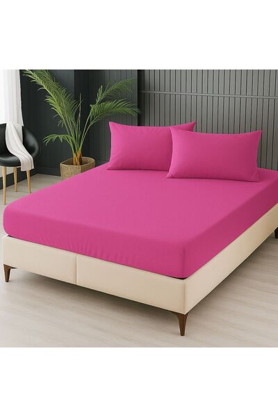 venüshome Lastikli Tek Kişilik Penye Çarşaf 100x200 Pembe