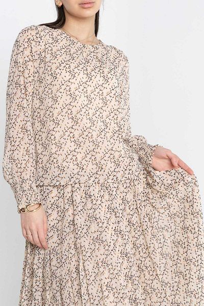 mica Classic Polka Dot Long Sleeve Women's Blouse
