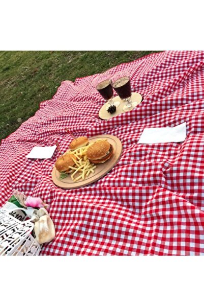 DEVRİM OLİVYA TEKSTİL 1.Sınıf Kırmızı Beyaz Pötikareli Masa Örtüsü, Piknik Örtüsü, Sofra Bezi