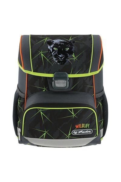 Herlitz Ghiozdan școlar cu buclă neumplută, motiv Wild Life, culoare multicoloră, material textil, 37x31x22cm