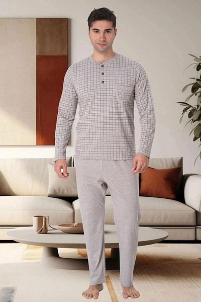 Mavelle Men's Plus Size Bottom Top Pajamas Suit 2759