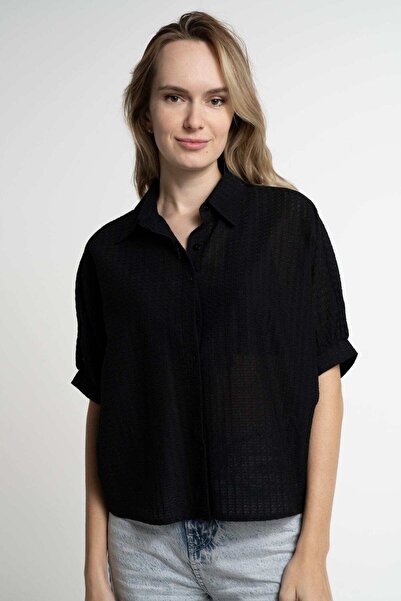 mica قميص نسائي فضفاض بأكمام 3/4