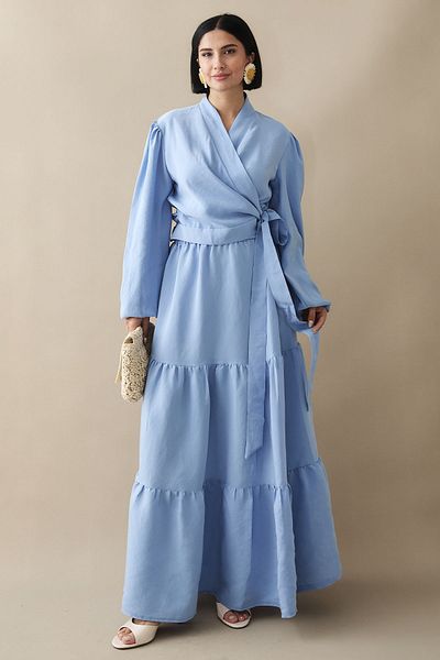 InStyle Modal Cupra Bolero Φούστα Baby Blue Σετ