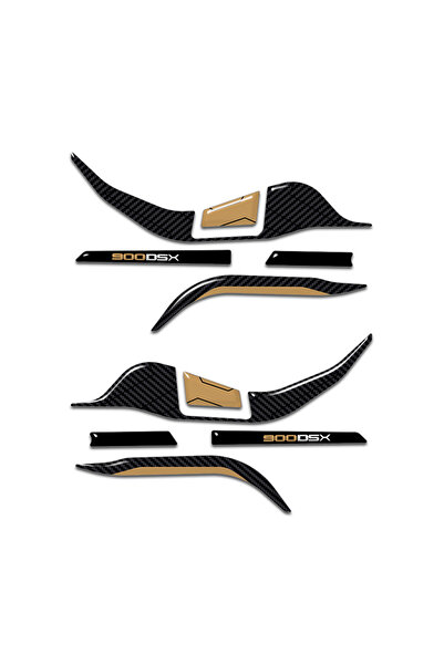 Choice1 طقم ملصقات واقيات اليد للدراجات النارية من الراتنج ثلاثي الأبعاد، بتص...