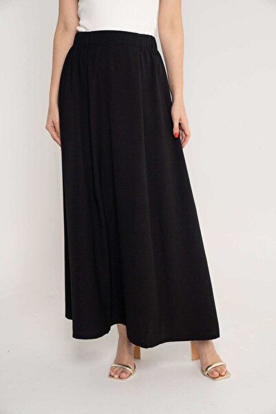 mica Women's Long Plain Flared Skirt