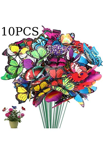 Choice4 10 قطع، 5-50 قطعة، أصيص زهور مقاوم للماء على شكل فراشات، مناسب للحديق...