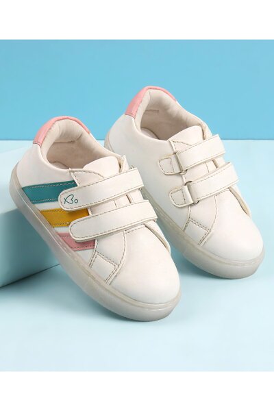 Babyoye Velcro Closure Casual Shoes - White