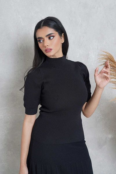 mica Women's Short Sleeve Blouse with Neckline