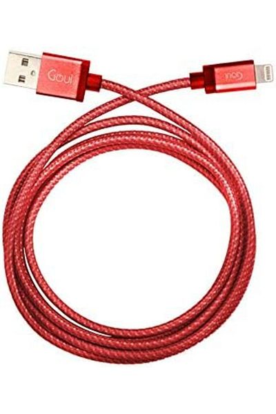 GOUİ كابل USB معدني 8 سنون لهاتف iPhone 6/7/8 بطول 100 سم